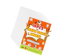 Printable Shrinkable Film for Handicrafts Light Inkjet Typesetter Compatible White Shrink Paper Art Materials 25 Panes White Shrink Film for Printers