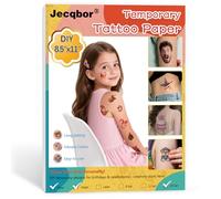 Printable Temporary Tattoo Paper for INKJET Printer, 30-Sets Custom Tattoo Printer Sticker 8.5X11", DIY Personal Clear Transfer Paper for Kids, Family, Christmas, Birthdays, Parties, Festivals