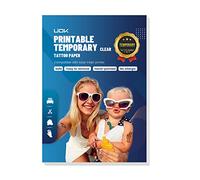 Printable Temporary Tattoo Paper, Tattoo Transfer Paper A4X5 Sheets Transparent Transfer Paper for Tattoos, DIY Tattoo Paper for Inkjet and Laser Printer