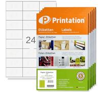 Printation Labels 12000 Pieces 70 x 36 mm Internet Brand White - 70 x 36 mm Self-Adhesive Stickers for Printing on 500 DIN A4 Sheets 3 x 8 24 Address Labels - Adhesive Labels 3475 3490 6122 4453 la131
