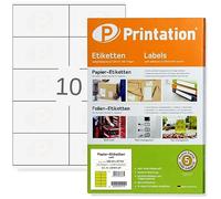 Printation Labels Stickers - Self-Adhesive Address Labels 105 x 57 mm, 250 Labels, 25 Sheets A4-10 Labels per Sheet - White Sticker Paper for Printer A4 Printable with Laser and Inkjet Printers