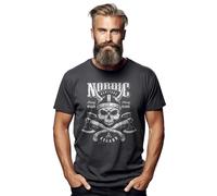 PrintBar 014 Nordic Heritage Asgard t-Shirt - Funny and Viking Approved! Funny t-Shirt, Unisex Printed Design. Channel Your Inner Warrior with Style and Humor. Charcoal