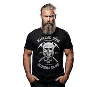 PrintBar Dwarf Miners t-Shirt - Funny and Dwarven Approved! Funny t-Shirt, Unisex Printed Design. Dig deep and Unleash Your Inner Miner! Join The Underground Adventure! Black