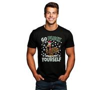 PrintBar Go Pluck Yourself - Funny Turkey T-Shirt, Perfect for Thanksgiving! Funny t-Shirt with a feathery Twist, Unisex Design. Gobble up The Laughter! Black