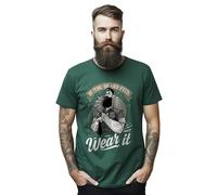 PrintBar If The Beard Fits...Wear It! Funny t-Shirt for Bearded Men. 100% Cotton, Unisex Printed Design. Embrace Your Beard and Unleash The Bearded Charm! Green