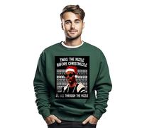 PrintBar The Nizzle Before Chrismizzle Snoop Sweatshirt - Festive Unisex Christmas Design, Perfect for Spreading Holiday Cheer and Santa Vibes. Ho, Ho! Green