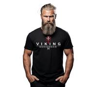 PrintBar Viking Berserker T-Shirt - Funny and Fierce! Unleash Your Inner Warrior with This beardy Badass Design. Pillage and Plunder in Style! Black