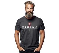 PrintBar Viking Berserker T-Shirt - Funny and Fierce! Unleash Your Inner Warrior with This beardy Badass Design. Pillage and Plunder in Style! Charcoal