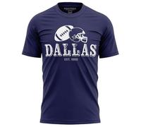 Printbox Originals Dallas Football Shirt for Men, 1960 Distressed Fans Gameday Apparel, Classic Crewneck T-Shirt, Navy Blue, Large