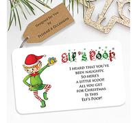 Printed 4 Occasions Elf's Poop 21x Christmas Stickers Labels (Elf's Poop - with rhyme), 63.5x38mm