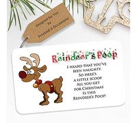 Printed 4 Occasions Reindeer Poop 21x Christmas Stickers Labels (Reindeer Poop - with rhyme), 63.5x38mm