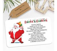 Printed 4 Occasions Santa's Cookies 21x Christmas Stickers Labels (Santa's Cookies - with rhyme), 63.5x38mm