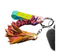 Printed Articulated Dragon Keychain | Chinese Dragon Keychain - Crystal Keychain, Dragon Statue Figurine Keyring, Rainbow Pearlescent Colors For Keys Ornament Decor