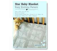 Printed Baby Blanket Knitting Pattern with Star Design