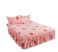 Printed Bed Skirt Floral Bed Skirt Without Pillowcase, Double Single Mattress Cover Anti-slip Full Size Adjustable Bedspread