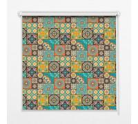 Printed Blackout Roller Blind 90x140 cm | Colorful Mandala | 100% Light Block Window Shade | Total Darkness | Bedroom Nursery Home Cinema | Chain Operated | Easy Wall Ceiling Fit
