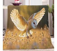 Printed Blanket Birds flying in autumn, wings wide Soft Yellow Fleece Flannel Throw Blanket Lightweight Cute Comfy 50 x 60 inch Warm Blankets for Couch Sofa Bed Office
