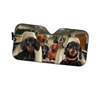 Printed Car Windshield Shade for Interior Glass Coverage, FD | Foldable Printed Construction, Removable Front Glass Coverage, Parked Vehicle Use and Storage Between Uses