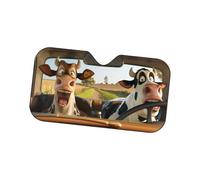 Printed Car Windshield Shade for Interior Glass Coverage, NN | Foldable Printed Construction, Removable Front Glass Coverage, Parked Vehicle Use and Storage Between Uses