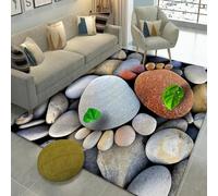Printed Carpet 3D Stone Pebbles Colored Stones Printed Carpet，Carpet For Living Room，Carpet For Kitchen，Living Room Carpet - Polyester Soft Touch Easy Clean 60 X 90 Cm, Stain Resistant -0Y3S5Q9V7R8U0