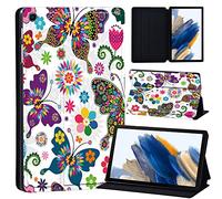 Printed Case for Samsung Galaxy Tab A8 10.5 Inch 2022 (SM-X200/X205/X207), Slim Lightweight Protective Hard Cover Trifold Stand Cover with Auto Sleep/Wake for Galaxy Tab A8 (multi colorful butterfly)