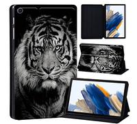 Printed Case for Samsung Galaxy Tab A8 10.5 Inch 2022 (SM-X200/X205/X207), Slim Lightweight Protective Hard Cover Trifold Stand Cover with Auto Sleep/Wake for Galaxy Tab A8 (Tiger)