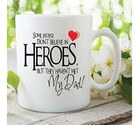 Printed Ceramic Mugs My Dad is A Hero Dad Mugs Fathers Day Gift Cups WSDMUG567