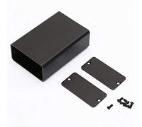 Printed Circuit Board Instrument Box Frosted Black Aluminum Alloy Enclosure Electronic Project Case Split Type Design DIY Heat Dissipation for PCB Wiring Aluminum Box 23x44x65mm