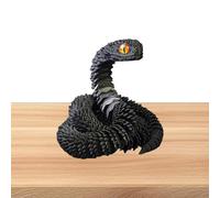 Printed Cobras 11.8 Inch Realistic Printed Snake Fidget Toy Multi Joint Movable Snake Statue Articulated Flexible Animals Toy For Adults And Kids,home Decoration