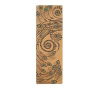 Printed Cork Non Slip Thick Yoga Mat for Travel Pilates Workout for Summer Exercise