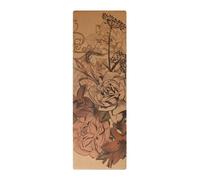 Printed Cork Non Slip Thick Yoga Mat for Travel Pilates Workout for Summer Exercise