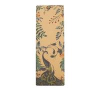 Printed Cork Non Slip Thick Yoga Mat for Travel Pilates Workout for Summer Exercise