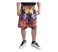 Printed Cotton Bermuda Shorts- male- Dolce & Gabbana- Casual Shorts- Multicolor- M- Shorts M