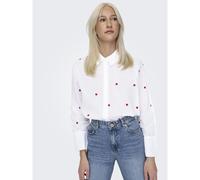 Printed Cotton Blouse White Heart