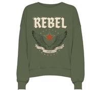 Printed Cotton Mix Sweatshirt Green