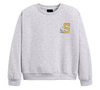 Printed Cotton Mix Sweatshirt Grey Marl