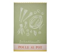 Printed Cotton Tea Towel, Art De La Poule AU Pot, 50 x 75 cm, Coucke