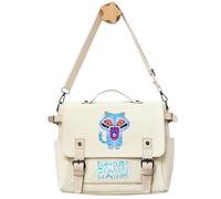 Printed crossbody bag, stylish shoulder bags, canvas travel Makeup bag, 30 * 10 * 25cm, White, 001