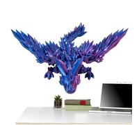 - Printed Crystal Dragon, Printed Dragon with Wings | Articulated Crystal Dragon Fidget Toy Surprise | Stress Relief in Year of the Dragon for Children and Adults, Home Decoration Gift