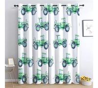 Printed Curtains Farm Tractor Pattern W 29.5" x L 65" (2 Panels) Colorful, Window Treatment Sets Privacy Light Filter Curtains for Living Room Bedroom