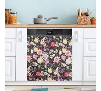 Printed Dishwasher Magnet Cover for Door Front, Large Metal Decorative Kitchen Dishwasher Panel Decal Refrigerator Magnetic Decor Sticker 58 x 66 CM