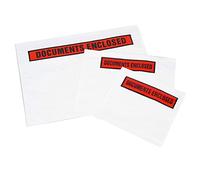 Printed Document Enclosed A7 Strong Secure Easy Peel & Seal Water Resistant Self Adhesive Plastic Wallets (200 Printed Document Enclosed Wallets)