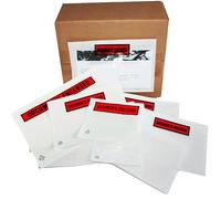 Printed Document Enclosed Wallets Peel & Seal Clear Plastic Envelope Sleeves Attach Invoices, Packing Lists & Delivery Notes to Packages (100, A6)