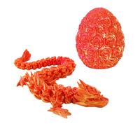 Printed Dragon, Dragon Egg With Flower, Dragon In Egg, Articulated Dragon Crystal Dragon With Egg, Removable Articulated Dragon Fidget Toy For Kids Adult