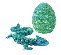 Printed Dragon, Dragon Egg With Flower, Dragon In Egg, Articulated Dragon Crystal Dragon With Egg, Removable Articulated Dragon Fidget Toy For Kids Adult