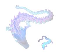 Printed Dragon Fidget Toy - Movable Joint Fidget - Light In The Dark Full Articulated 15Inch Dragon For Home Decor
