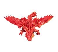 Printed Dragon Wings - Beautiful Dragon Fidget Toy Surprise, Articulating Printed Gems Dragon, Full Joint Movable Design Dragon Statue, Year of the Dragon Stress Relief for Kids Adults Home Decor
