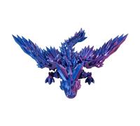 Printed Dragon with Wings - Articulated Crystal Dragon Fidget Toy Surprise | Beautiful Flexible Stress Relief Fidget Toy | Year of the Dragon giftt for Home Kids and Adults