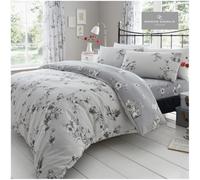 Grey Duvet Cover with Pillowcase Quilt Bedding Set Reversible Single Double King