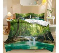 Printed Duvet Cover Sets Double National Forest Park Premium Microfibre Printed Duvet Cover Sets Green Bedding Sets With 2 Pillowcases